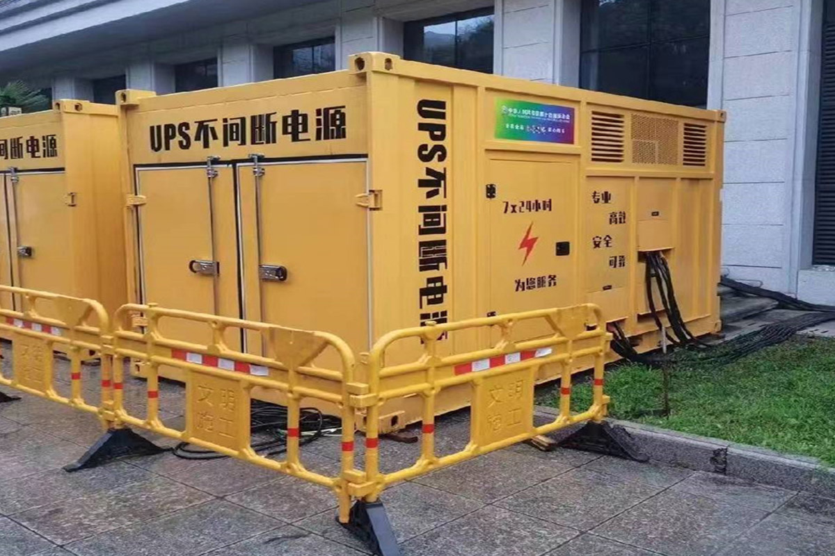 石首发电机租赁施工现场