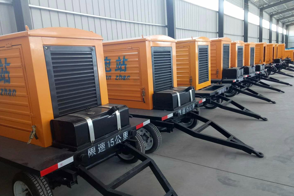 石首发电机租赁施工现场